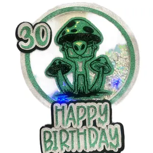Customize Cake Topper with Lights for Birthday and Party Celebrations