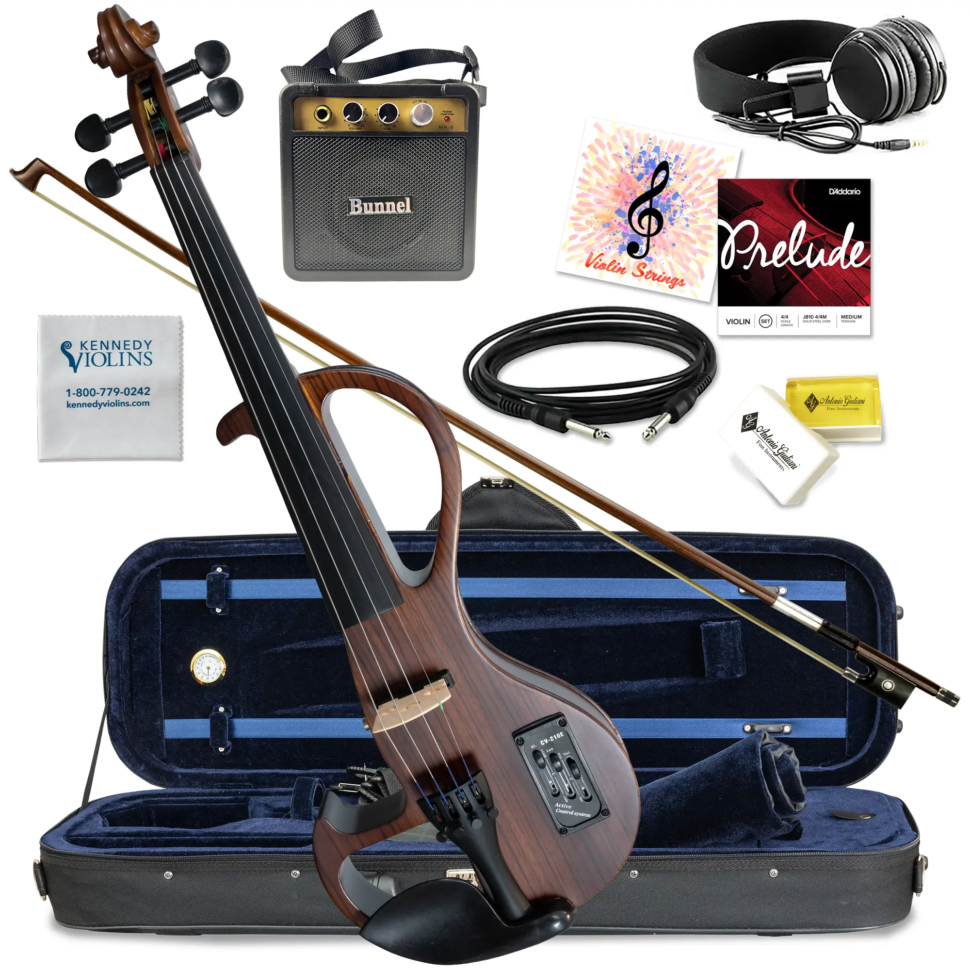Bunnel Edge Zebrano Electric Violin Outfit Bunnel Edge Zebrano Electric Violin Outfit