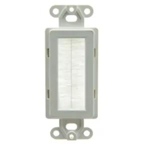 Cable Wholesale  Brush Cable Pass Through Decora Wall Plate Insert, White