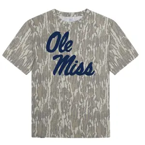 Ole Miss Mossy Oak Bottomland, Camo Pattern Men's T-shirt, Size S-5XL, Style Camo 3D T Shirt, Hunting 3D Camo T-Shirt, Gift For Him or Her