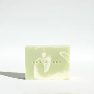 Santo Cabo Eucalyptus Spearmint Soap with French Green Clay & Natural Ingredients for Refreshing Body Care