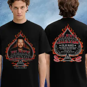 Blake Shelton The Colosseum At Caesars Palace Las Vegas Tour 2026 Merch Unisex Two-Sided T-Shirt