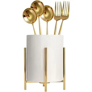 Silverware Holder,Utensil Holder,Flatware Organizers With Frame, Mesh Flatware Holder Organizer Perfect for Home,, Countertop,, Camping, and Restaurant
