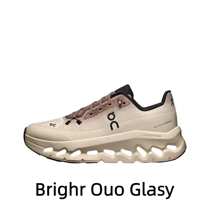 All Day Wear See-through Gradient Pink Apricot Mesh Athletic Sneakers Big Hollow Curved Cushion Shock Absorbing Flexible Trainers Anti Slip Thick Platform Sole for Daily Office Commute Morning Jog Park Walk Weekend Light Trail Hiking Shoes