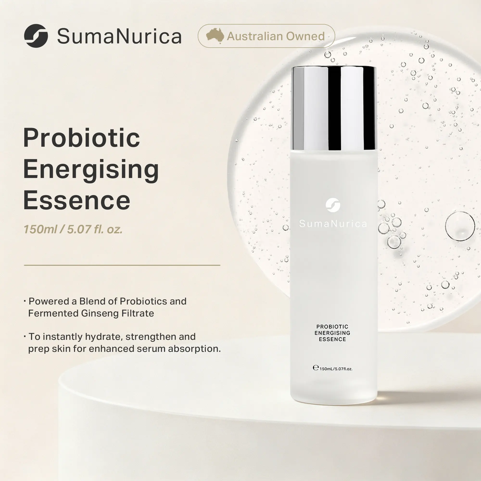 [SumaNurica] Probiotic Energizing Essence – Barrier-Boosting Hydration for Sensitive & Acne-Prone Skin