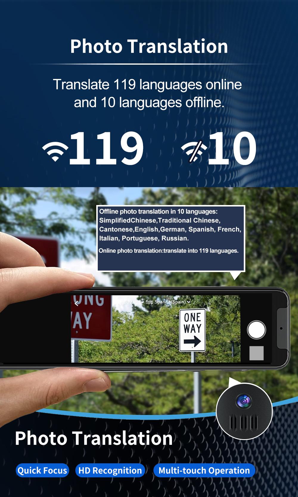 Smart OCR Scan Translator Pen, Dictionary Pen-Real-time Voice translator,suitable for language learning,travel and business