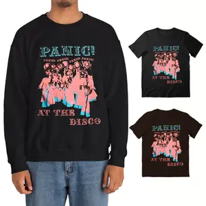Panic At The Disco Vintage Black T-shirt, Vintage Music Band Sweatshirt, Unisex Menswear Top