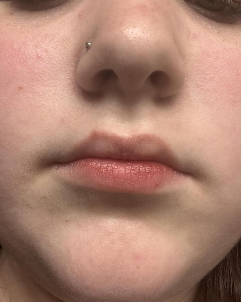 Item: Left on Red - sheer red