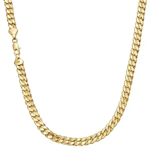 New unisex Figaro stainless steel K-gold plated Cuban chain, inspired by Italian style. Made with nano vacuum plating for hypoallergenic and anti-oxidation durability. 10mm width, available in 7.5–24 inches. Comes in an elegant gift box.