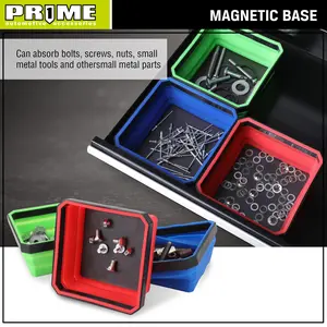 Colorful Foldable Magnetic Silicone Parts Tray, Strong Magnet Hardware Tool Box, Silicone Tool Plate, Durable & Convenient Storage Solution, Garage Tool Storage