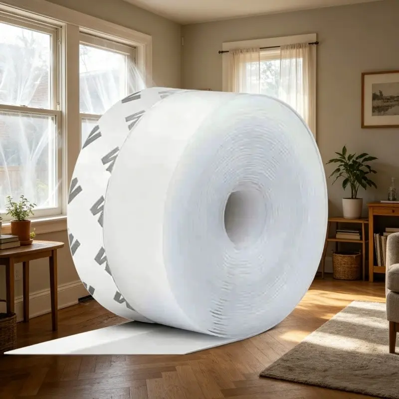 19.6Ft Door Weather Stripping, (1.38in Width) Weather Stripping Door Draft Stopper Adhesive Seal Strip Anti Draft Insulation Tape Energy Efficiency for Doors Windows and Shower Doors
