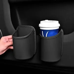 Car PU Leather Cup Holder, Thickened Stable Design, Universal Car Door Hanging Storage Rack, Durable Material, Easy Installation, Car Cup Holders