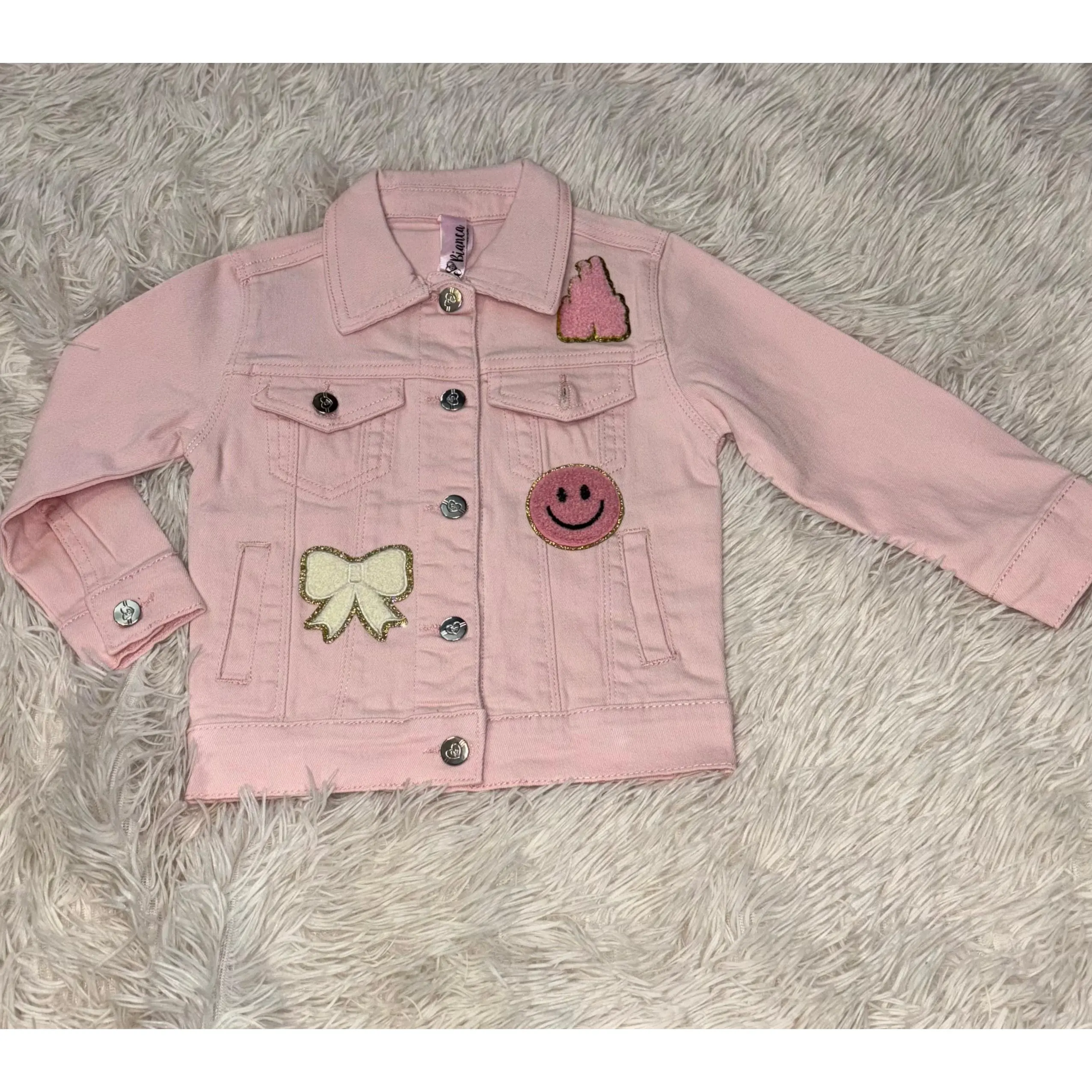 Pink Patchwork Denim jacket