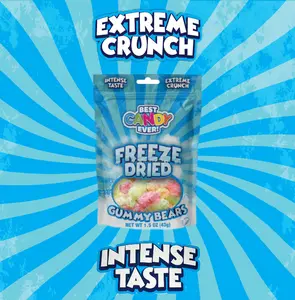 BestCandyEver - Freeze Dried Gummy Bears Melt-In-Mouth-Experience Intense Taste Extreme Crunch Sweet Snack