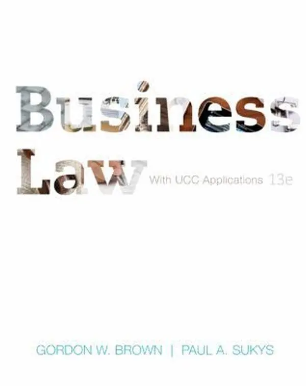 USED-Business Law with UCC Applications Student Edition by Gordon Brown (Hardcover)
