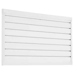 VEVOR Slat Wall Paneling 2 x 4 ft PVC Garage Slatwall with Modular Design, Easy-to-Install, White Slat Wall, DIY Cutting, Fits for Storage & Display