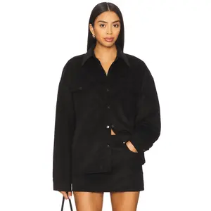 EB Denim Daniele Shirt Jacket in Black Corduroy