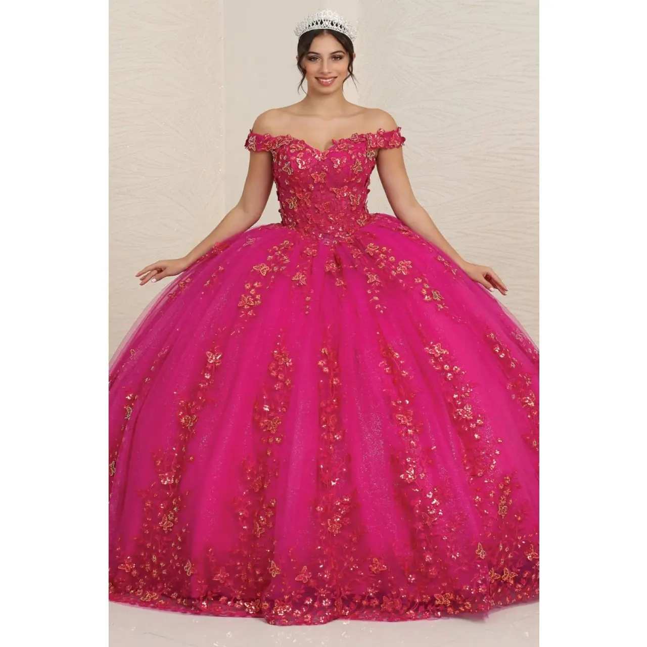 Layla K LK252 Sweetheart Corset Embroidered Sweet 16 Ball Gown