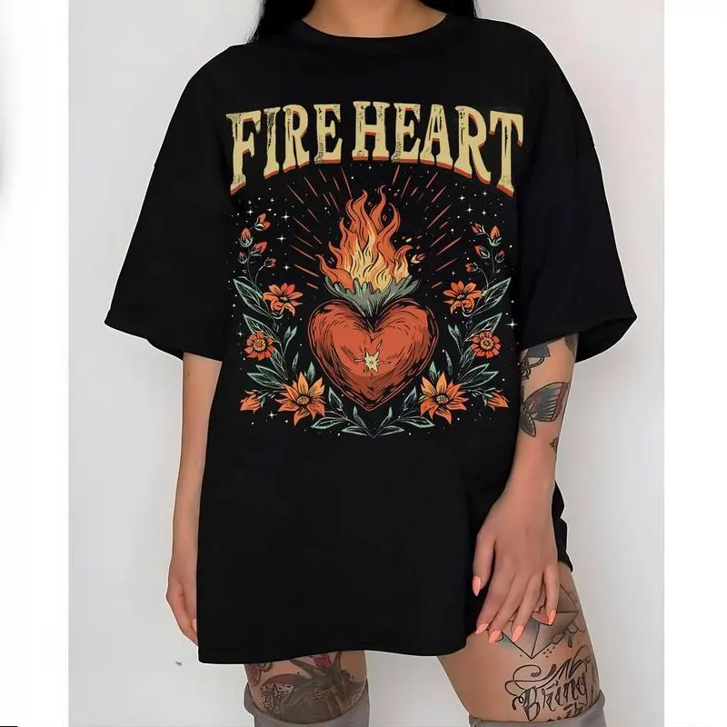 100% Cotton Vintage Style  Aelin Galathynius T-Shirt, Fireheart Shirt, To Whatever End Shirt, Throne Of Glass Merch, Crew Neck, Cotton Golf Gift T-Shirt For Men And Women