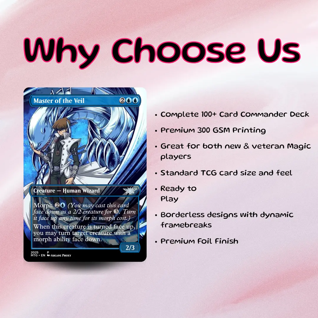 Duel Monster Proxy Commander Deck | Proxy Card, 100 Card and Token, Ready  to Play EDH Deck | Anime Fantasy Magic Commander Gift for Players - TikTok  Shop