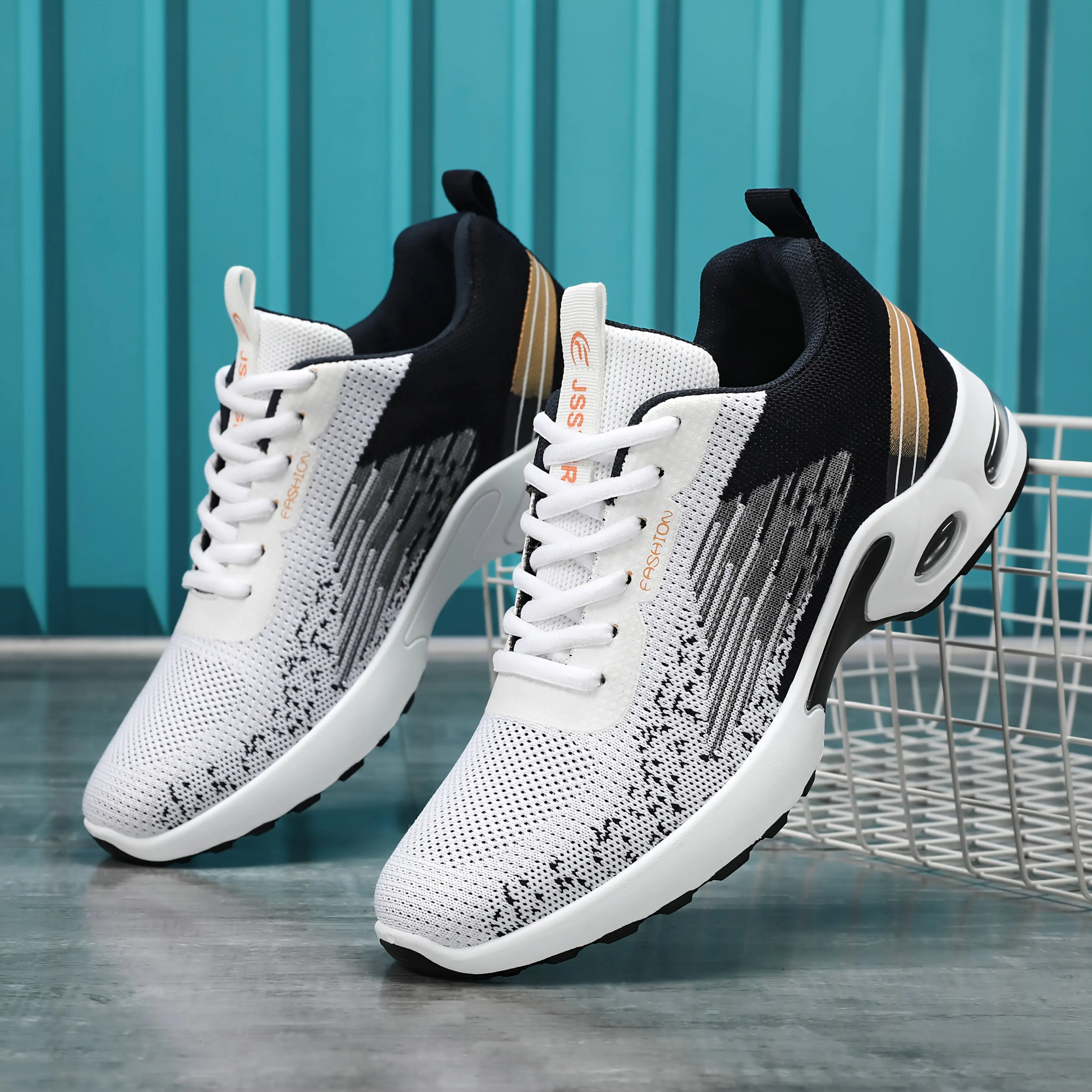 Men's Athletic Casual Trainers - Breathable Mesh Upper, Comfortable Lace-Up Design, PVC Sole, Cloth Insole, All-Season Sports Sneakers, All Seasons
