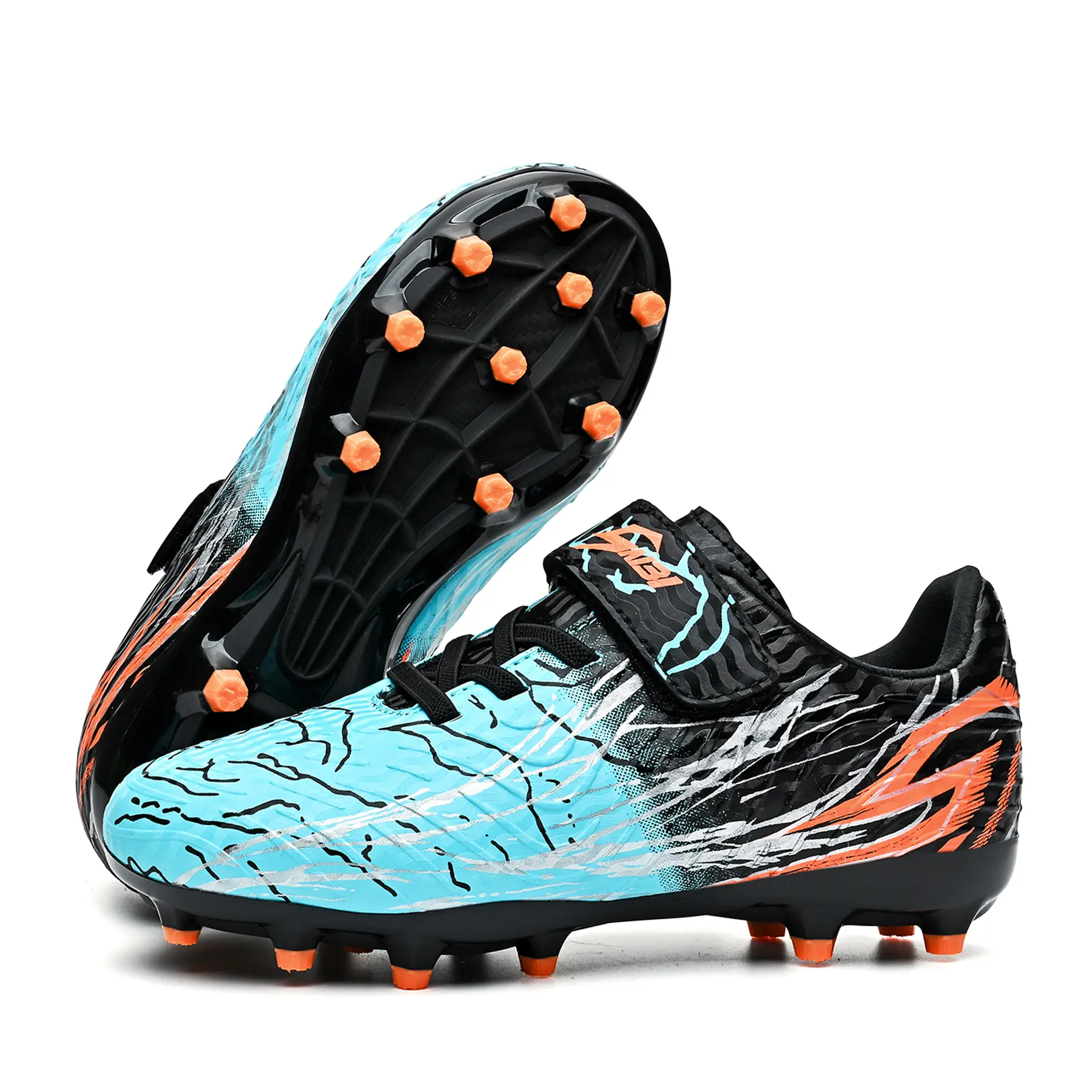 SAIBI Youth Football Cleats for Boys & Girls (Little/Big Kids) - Laces, Lightweight, Breathable, Supportive, Firm Ground Necessary Grip and Stability, Outdoor Training Fit Soccer Shoes, Soccer Shoes Training, Youth Football Cleats