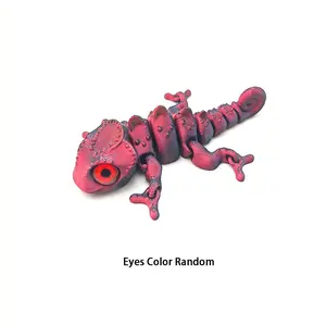 Colorful Chameleon Model, Jointed Animal Figurine, Kids' Gift Toy, Artisan Craft, Interactive Plaything, Perfect for Children