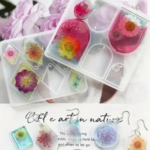 11pcs Different Designs Earring Pendant Casting Silicone Molds Jewelry Necklace Pendant Making Silicone Molds