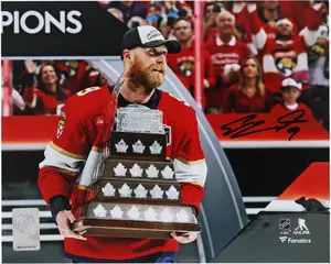 Sam Bennett Florida Panthers Autographed 2025 Stanley Cup Champions 8" x 10" Raising Conn Smythe Photograph - Fanatics Authentic Certified