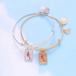 Red Cardinal Expandable Bangle