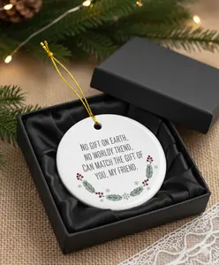 Personalized Christmas Ornaments, Friendship Gift, Best Friend Gift, Gift for Friend, Gratitude Gift, Christmas Gift for Bestie, Keepsake
