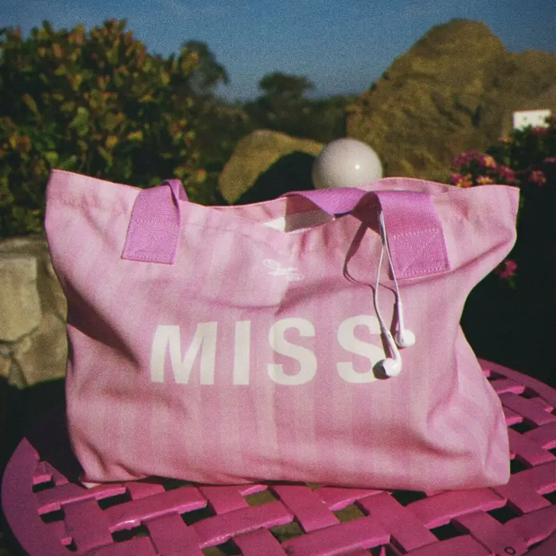 The Every Day Cotton Tote “Cotton Candy Stripes”