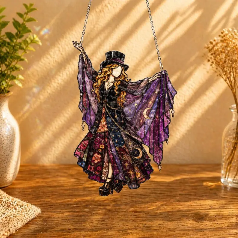 Stevie Nicks Suncatcher for Boho Witchy Fleetwood Mac Decor