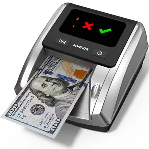 PONNOR AL-135 Counterfeit Bill Detector Money  counting Checker Machine Automatic 4-Way Orientation & Pass/Fail Indicator Portable Fake Currency Reader with UV, Magnetic, Infrared