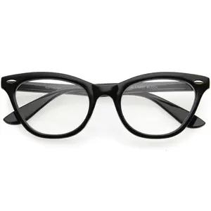 Chic Fashion Everyday Small Cat Eye Blue Light Glasses D156
