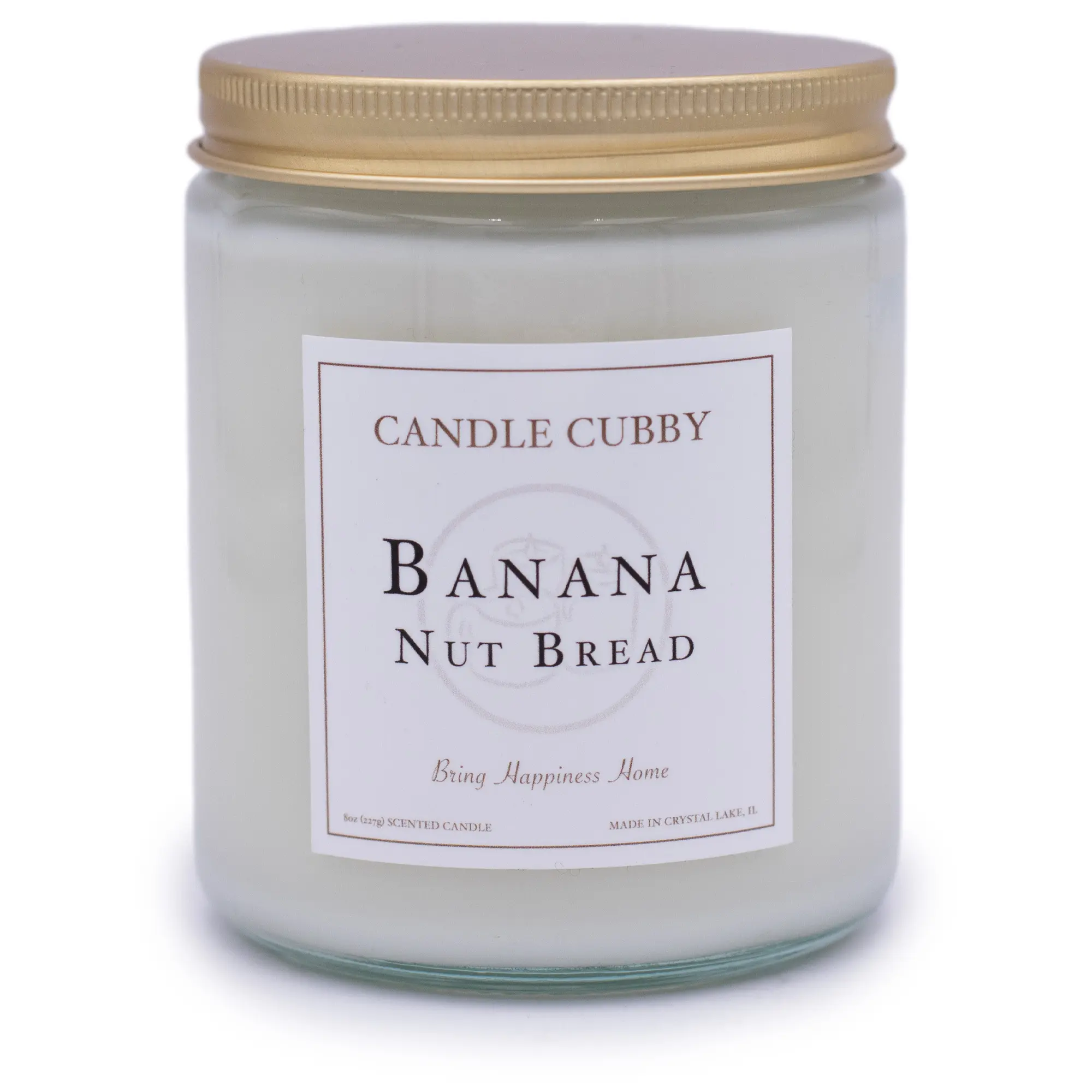 Banana Nut Bread | 8oz Jar Candle | Banana Bread Scented | Candle Cubby