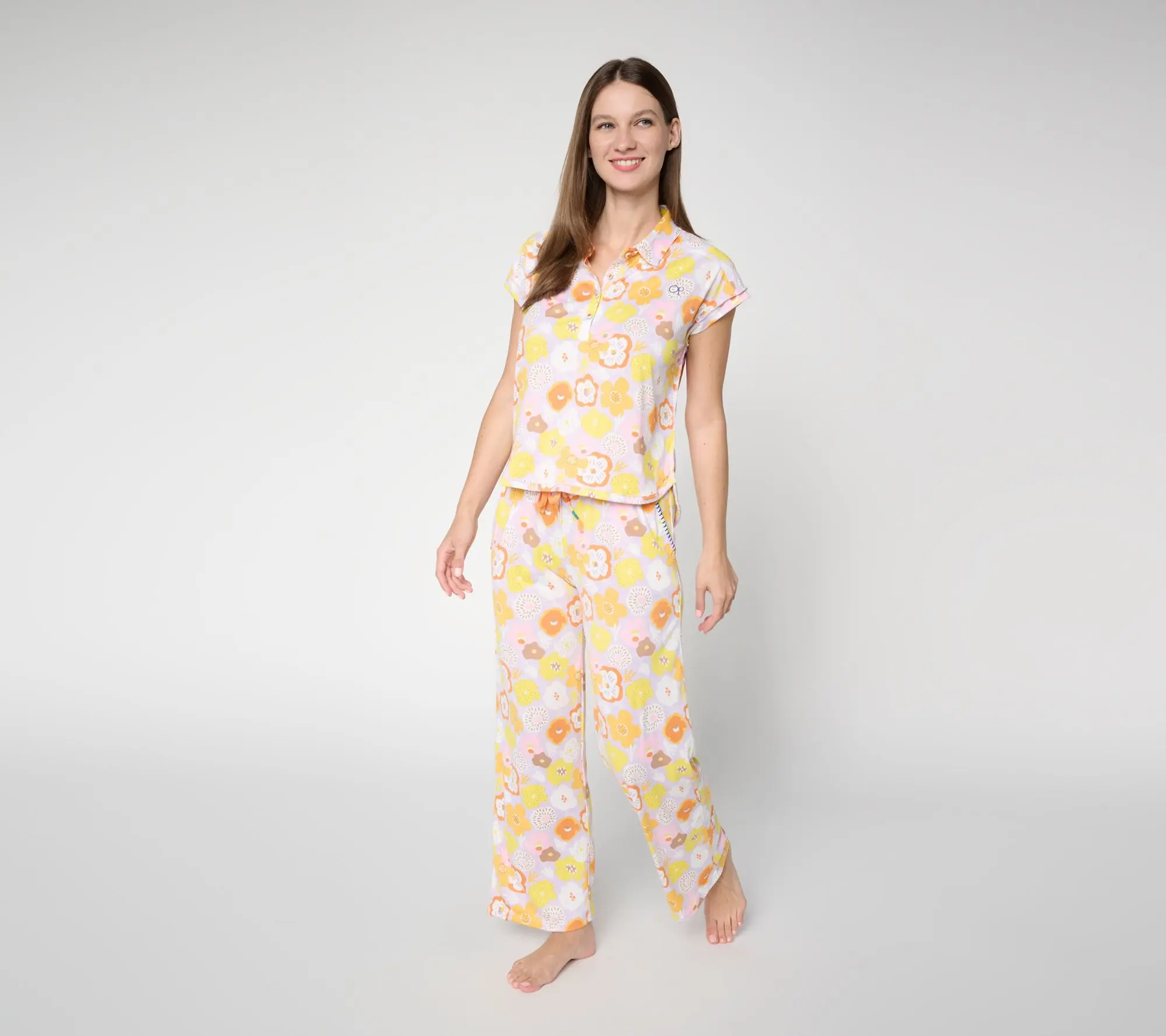 Ocean Pacific Notch Collar Henley Pajama Set Ocean Pacific Notch Collar Henley Pajama Set