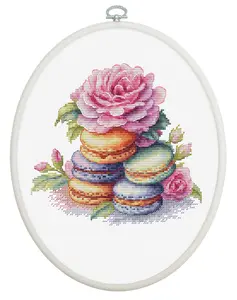 French Macarons BC226L Counted Cross-Stitch Kit