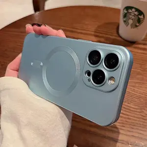 For iPhone 14 15 Pro Max Luxury Wireless Charging Soft Silicone For Magsafe Case For iPhone 15 11 13 12 14 Pro Max Magnetic Phone Cases Matte Shockproof