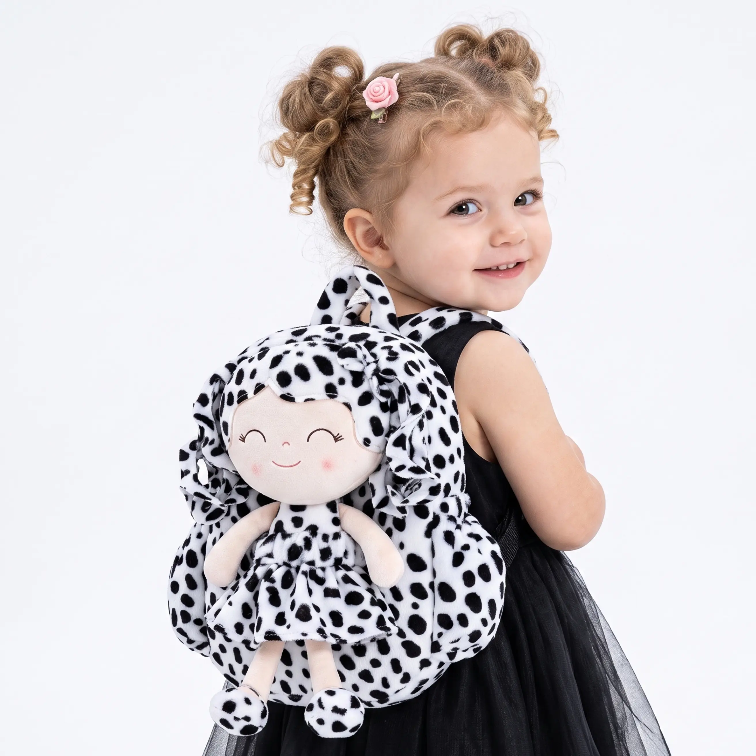 Girls' 11in Soft Plush Doll Backpack - 2-in-1 Detachable Zip Plush Bag, Toddler Size Birthday Gift for 2-8 Yrs, Preschool & Kindergarten Back to School Bag