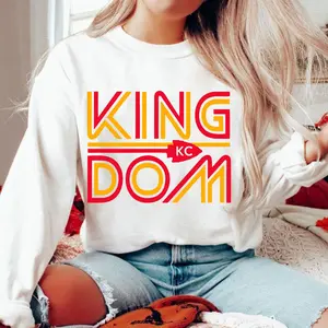 [Sale Up To 50%] KC Kingdom Kansas City Football Sweatshirt, Mahomes & Kelce Kansas City Football Sweatshirt, Football Game Day Sweatshirt, Kansas Team Unisex Shirt Gift Football Fan Top