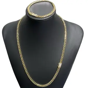 Monaco chain 6mm with Bracelet set