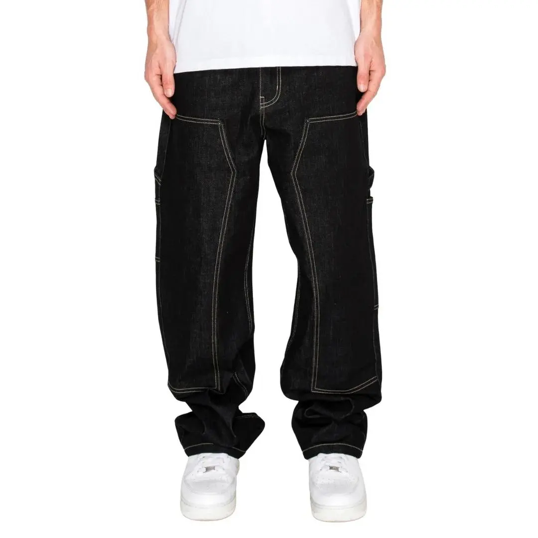 Raw Denim Baggy Fit Carpenter Jeans