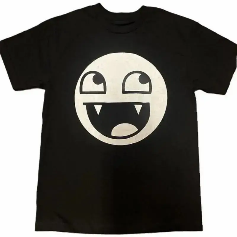 100%25 Premium Cotton graphic tees Epic Face Vampire T Shirt Y2K Goth Emo Scene Tapout Affliction Relaxed Soft