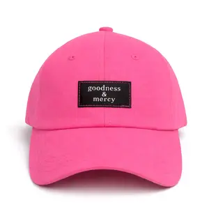Goodness & Mercy Satin Lined Pink Baseball Cap with Embroidered Label Comfortable Stylish Everyday Wear Hat