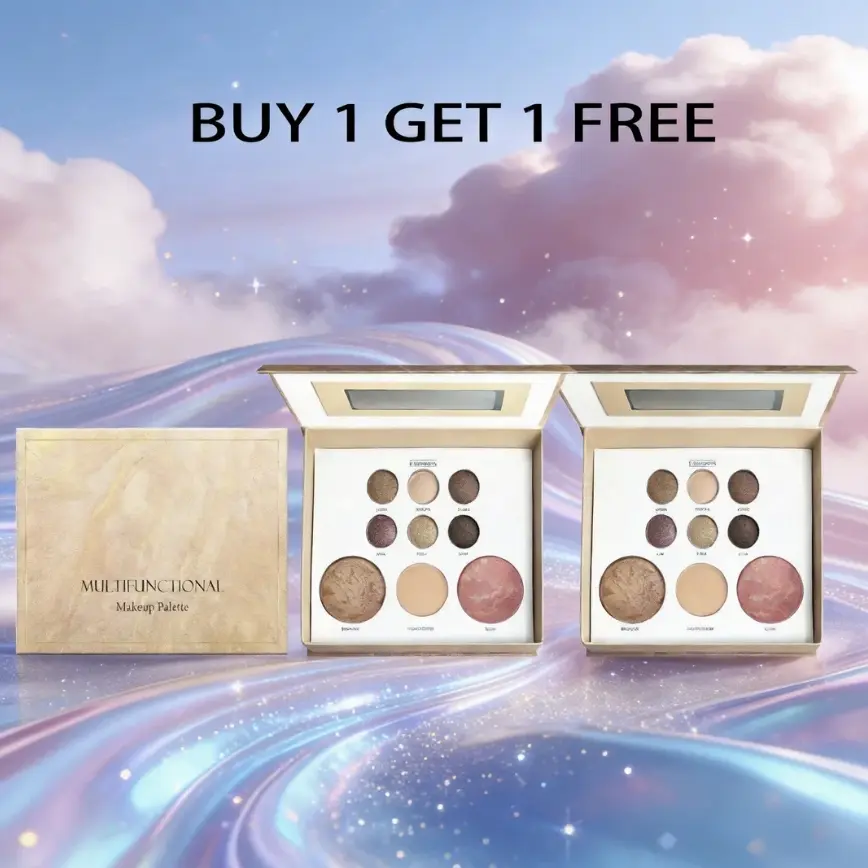 Buy1 Get1 ，Full Face Makeup Palette,Affordable Glow Up Kit with Baked Powder Eyeshadow,Blush,Bronzer&Highlighter for Day to Night Looks Cosmetic Aesthetic Brow Lid Lightweight Matte Silky Compact Baked Tan Makeup Starter Kit eye shadow makeup product