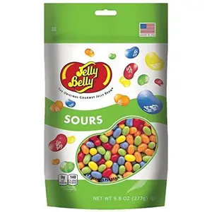 Jelly Belly 5 Sours Flavors Jelly Beans - 9.8 oz Resealable Stand Up Pouch