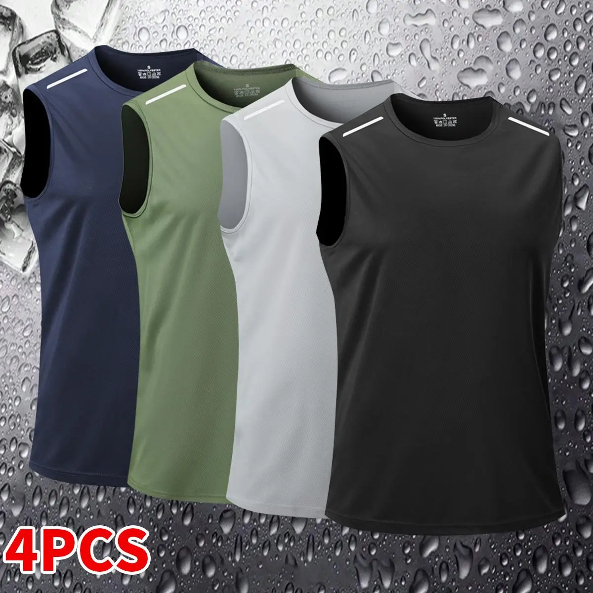 Black + Light Gray + Green + Dark Navy