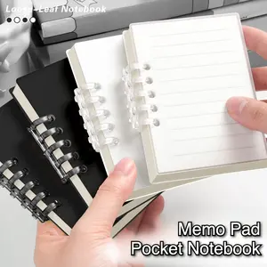 1pc/3pcs A7 Pocket-sized Notebook | Black, White & Clear Transparent Loose-leaf Mini Journal for School, College & Work, Word Book, Daily Planner & Tiny Memo Pad, Portable & Practical, Perfect for Note-Taking, Spiral Notebook Journal