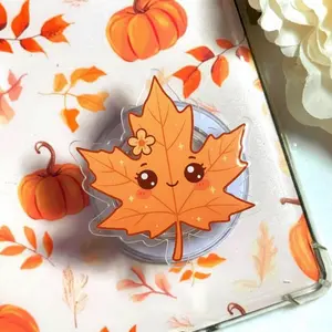 Cute Die Cut Fall Phone Grip, Kawaii Autumn Mobile Stand, Preppy Pumpkin Patch Holder, Universal Smartphone Case Support Festive Gift For Her